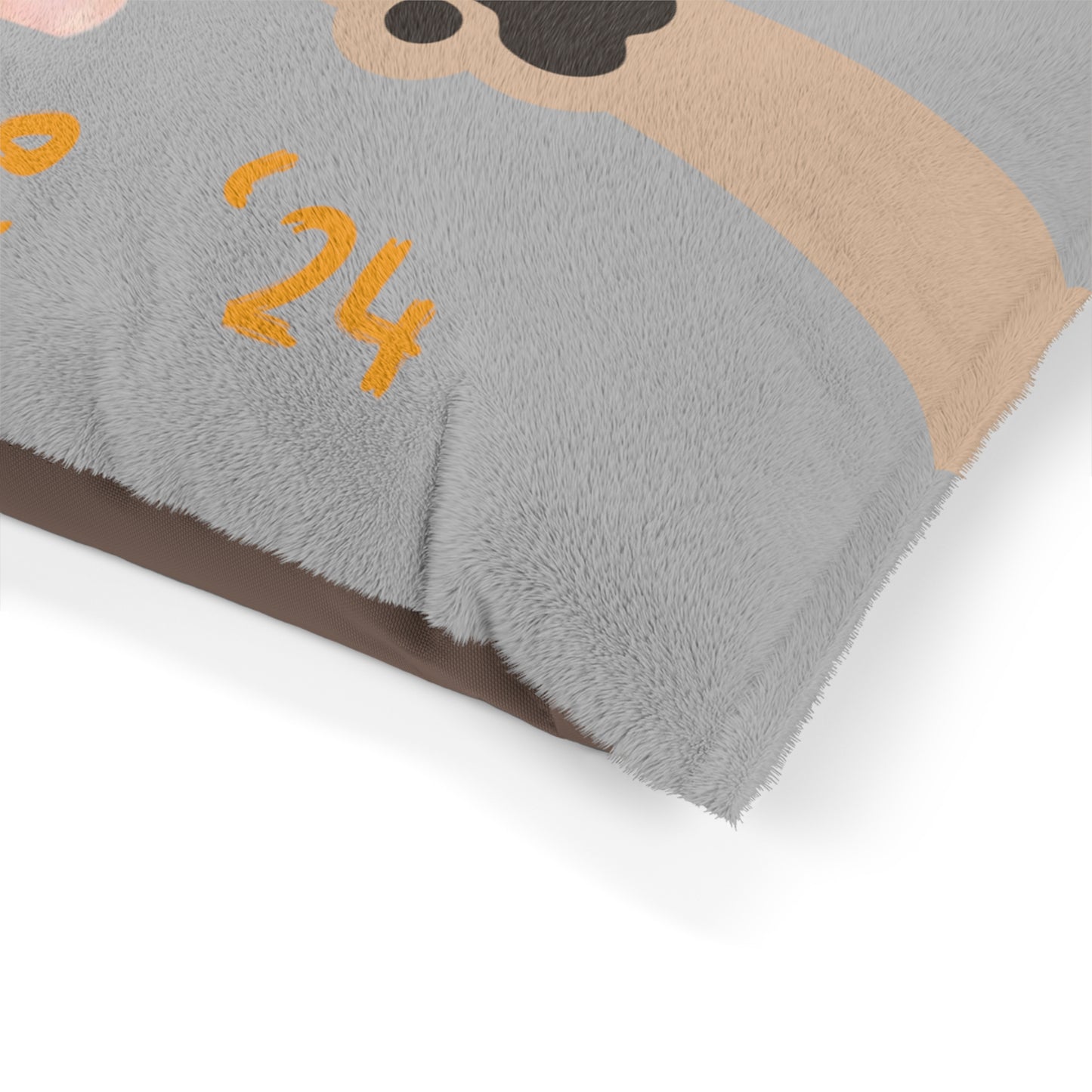 Tan Paw Fist Bumpin’ Since ‘24 Light Grey Pet Bed