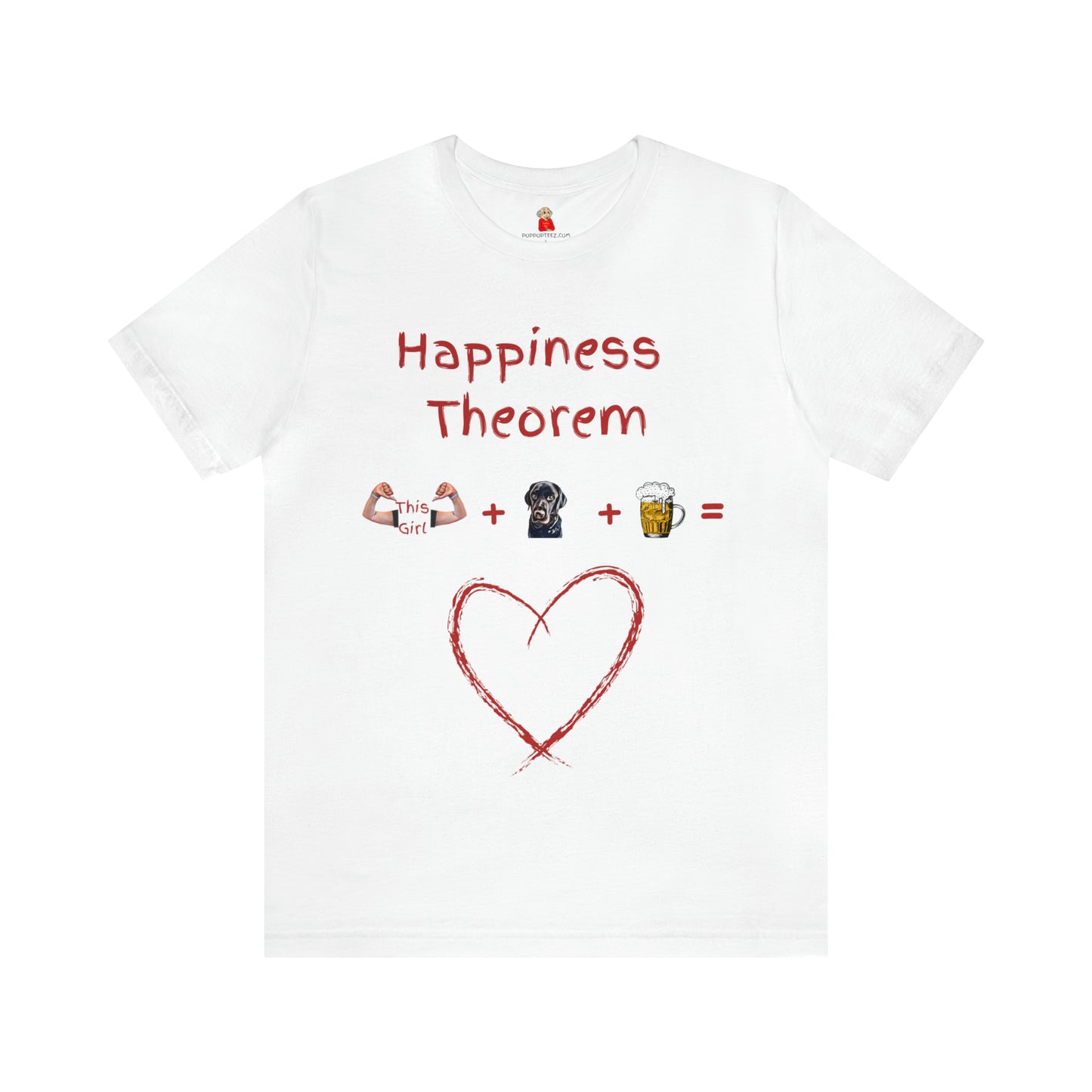 This Girl + Labrador + Beer = Happiness Unisex Jersey Tee