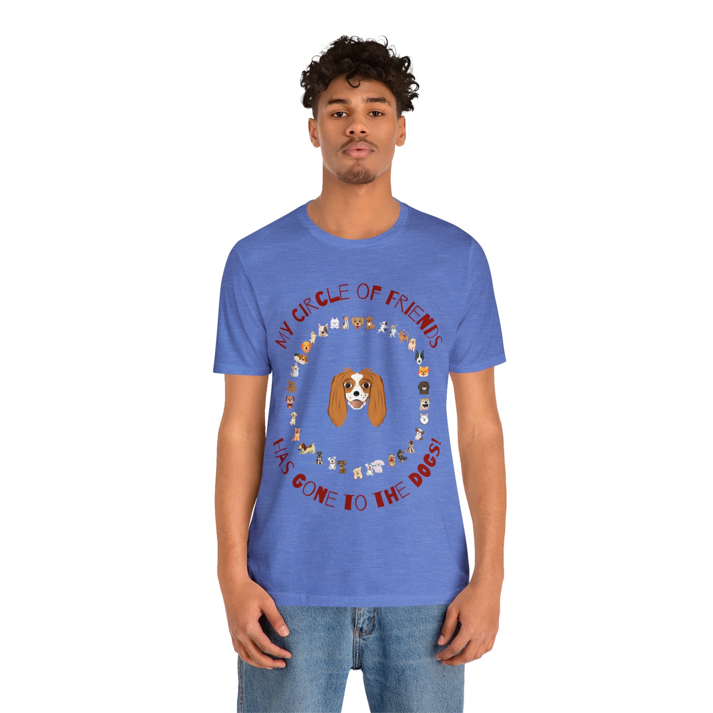 PopPop Original Design Barney’s Circle of Friends Has Gone To The DOGS! Unisex Jersey Short Sleeve Tee