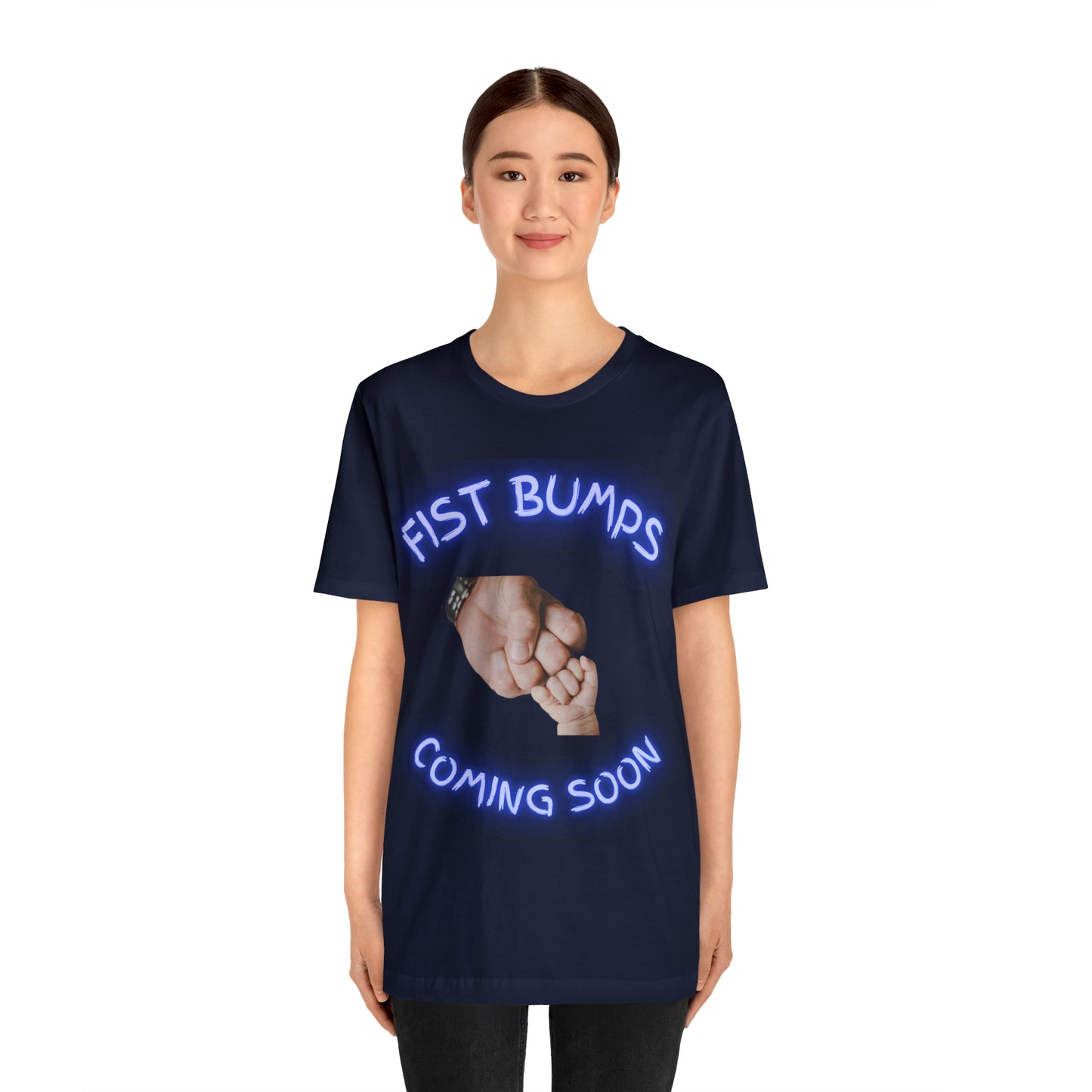 Baby Boy Blue Fist Bumps Coming Soon Unisex Jersey Short Sleeve Tee