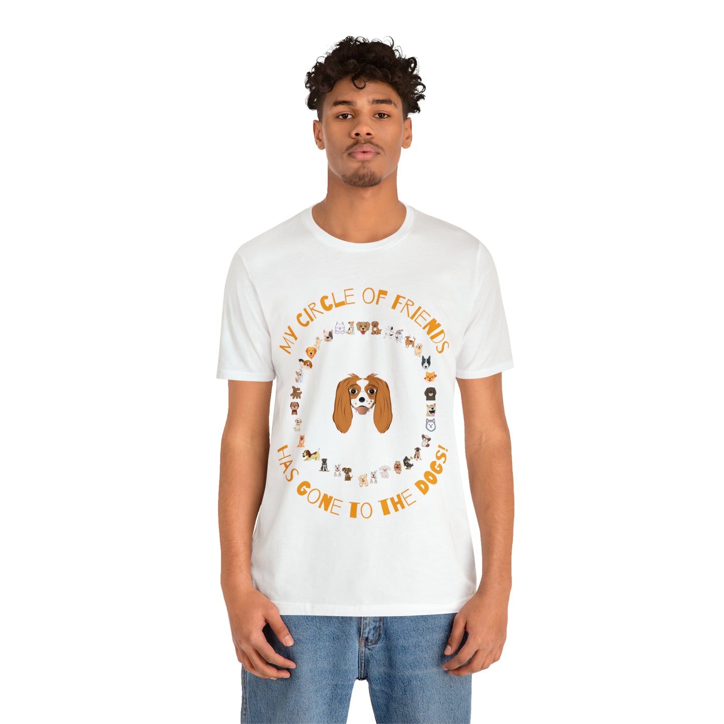 PopPop Original Design Barney’s Circle Of Friends Has Gone To The DOGS! Unisex Jersey Short Sleeve Tee