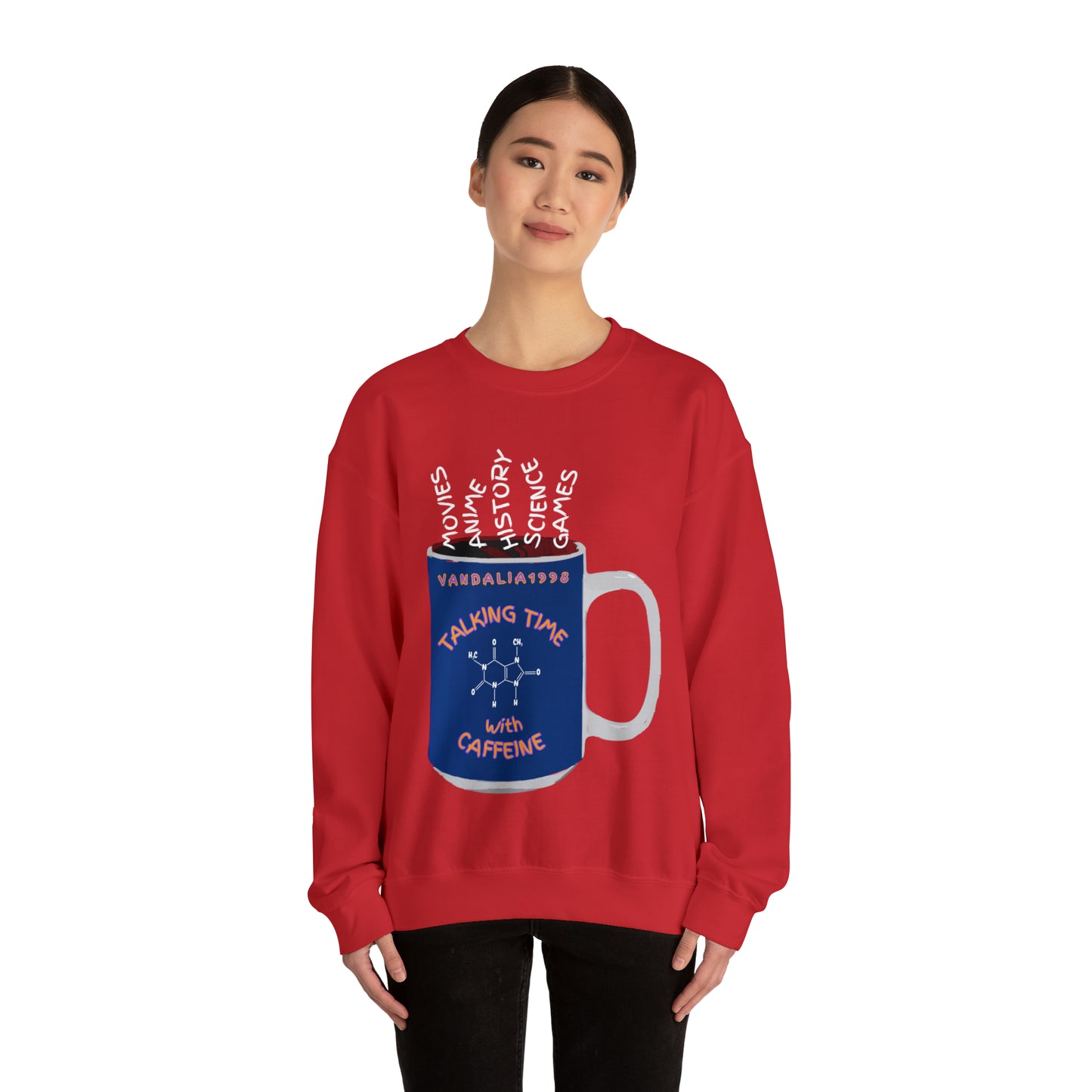 Talking Time With Caffeine Unisex Heavy Blend™ Crewneck Sweatshirt