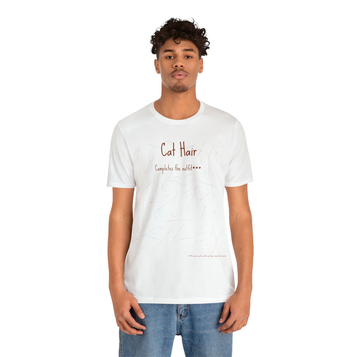 Rusty Cat Hair Completes The Outfit Unisex Jersey Short Sleeve Tee