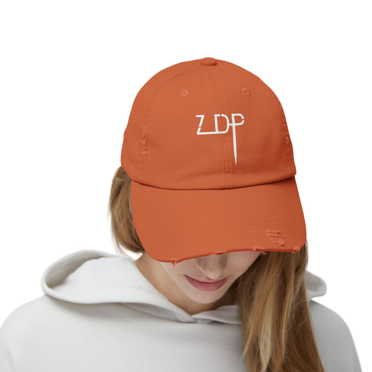 Zach D Productions ZDP Logo Unisex Distressed Cap