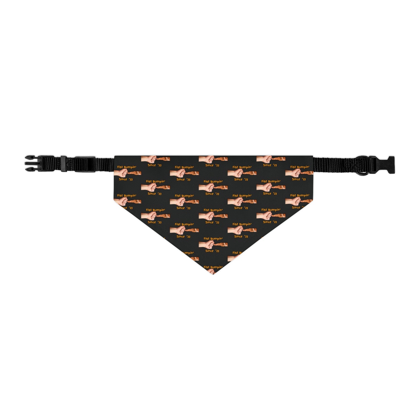 Golden Retriever Paw Fist Bumpin’ Since ‘23 Black Pet Bandana Collar