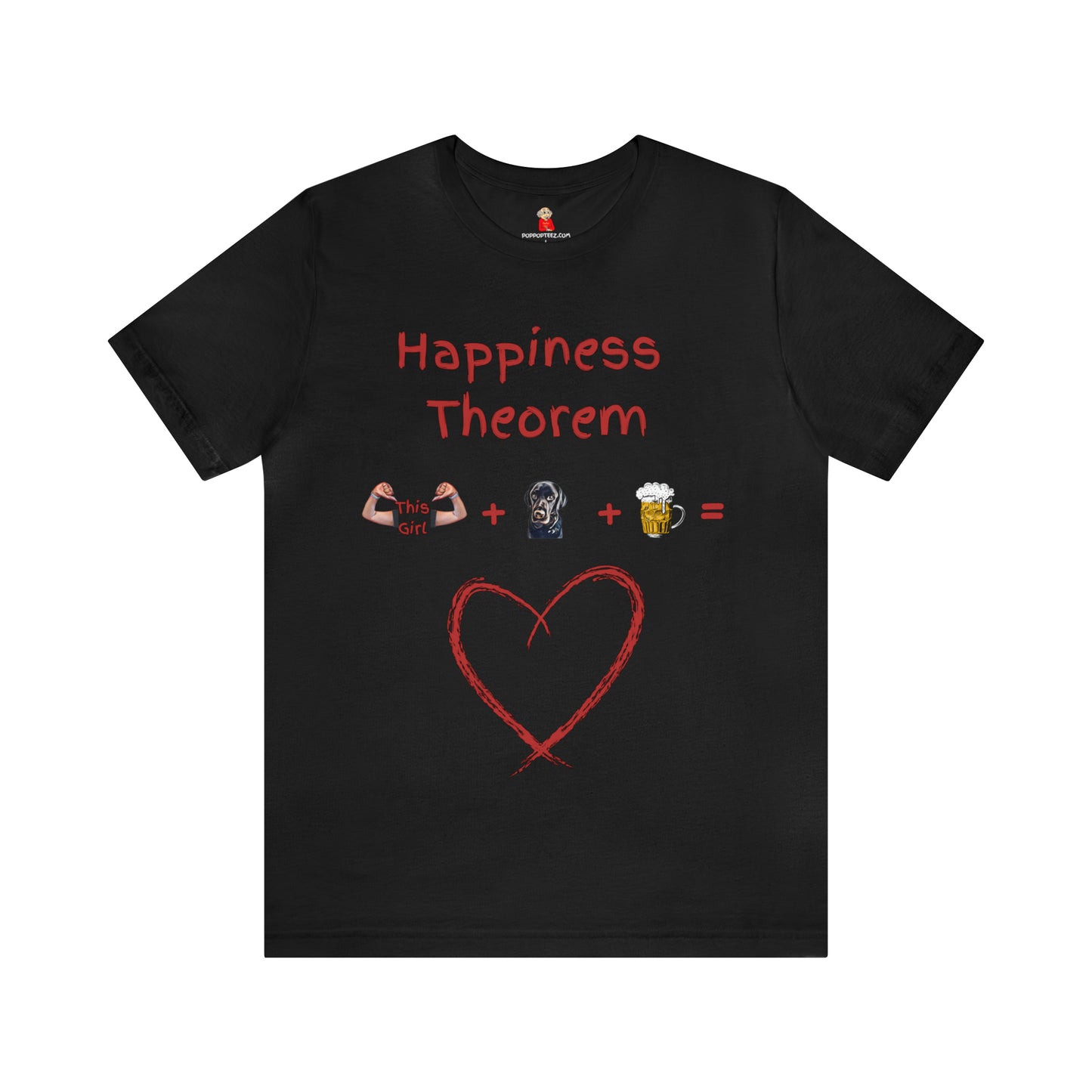 This Girl + Labrador + Beer = Happiness Unisex Jersey Tee