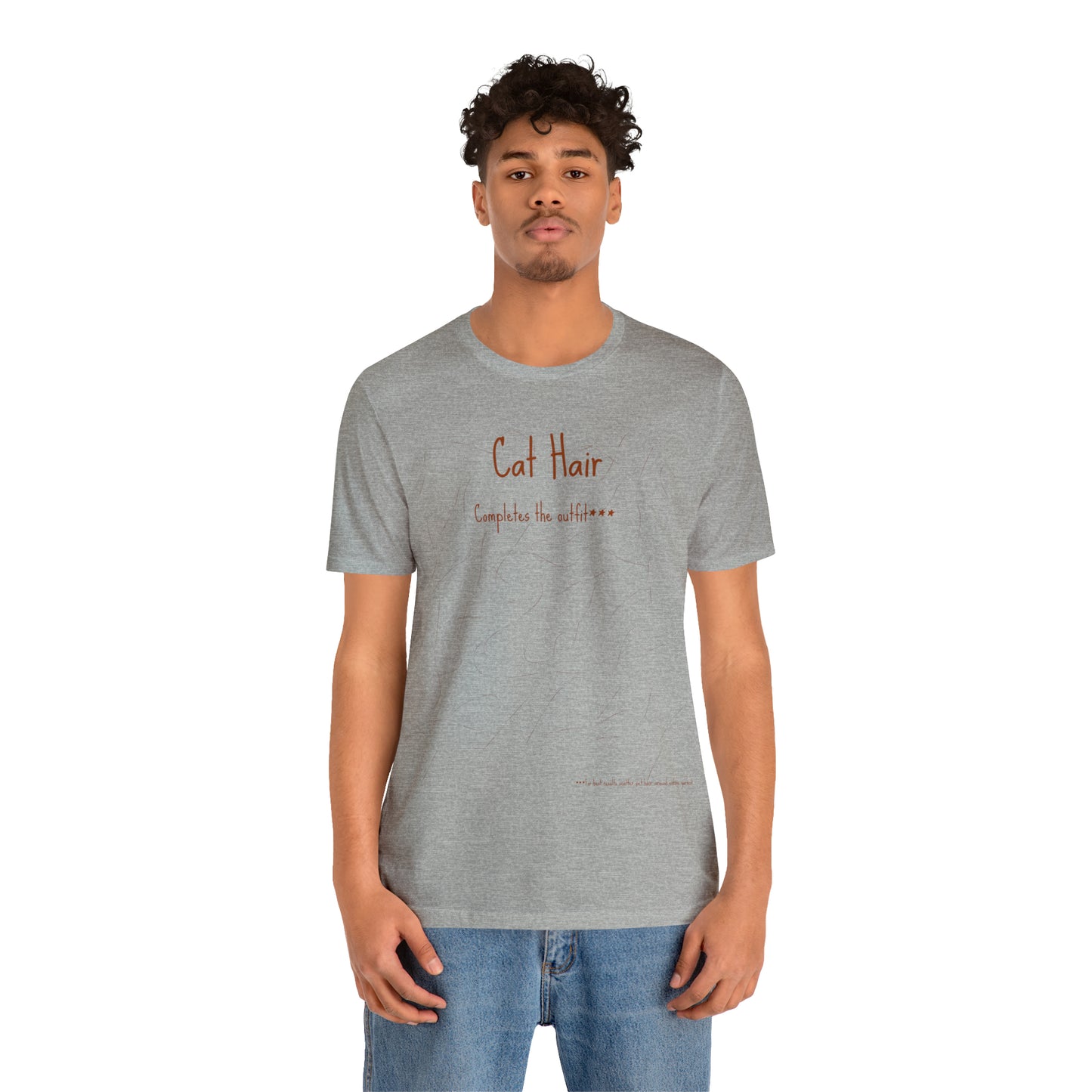 Rusty Cat Hair Completes The Outfit Unisex Jersey Short Sleeve Tee
