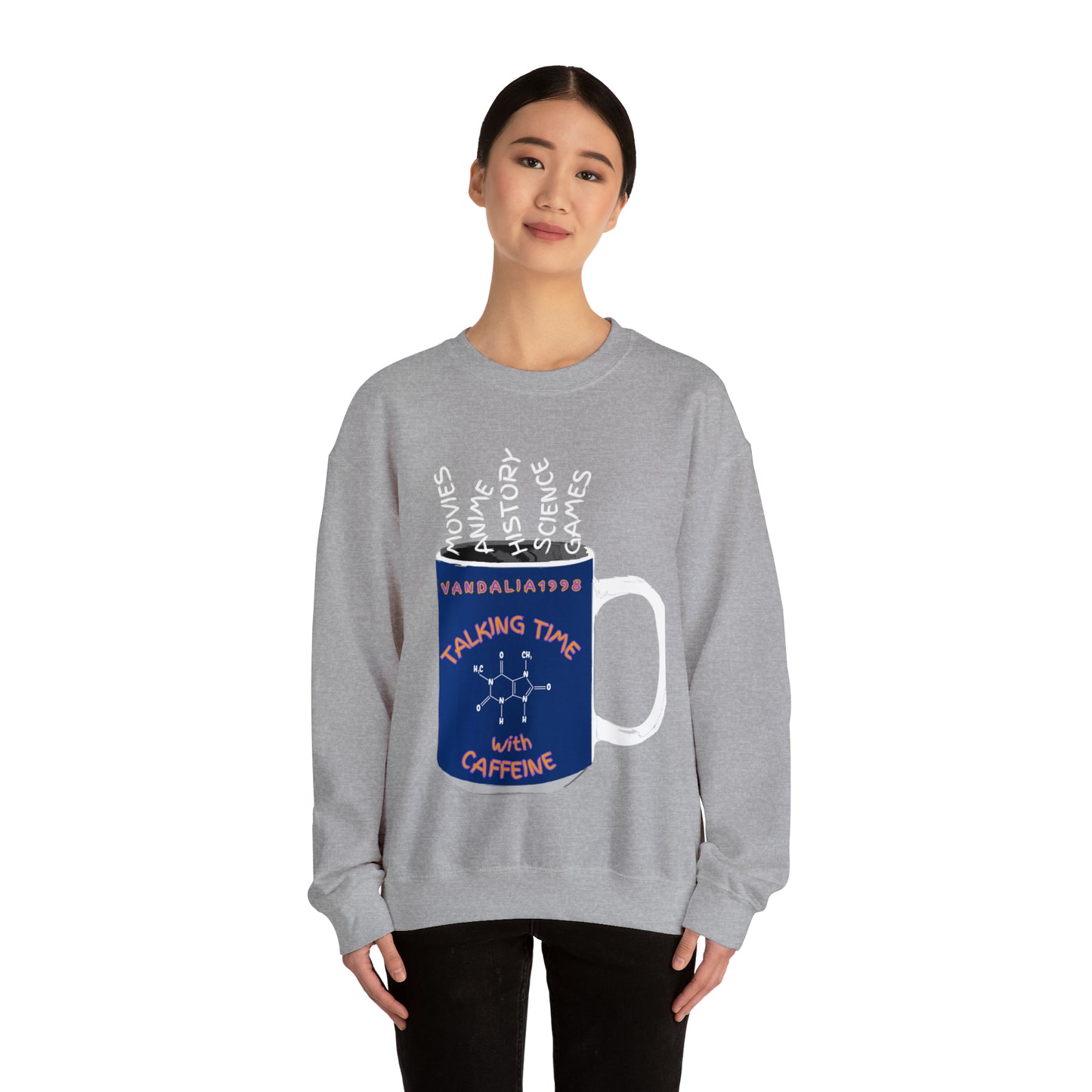 Talking Time With Caffeine Unisex Heavy Blend™ Crewneck Sweatshirt