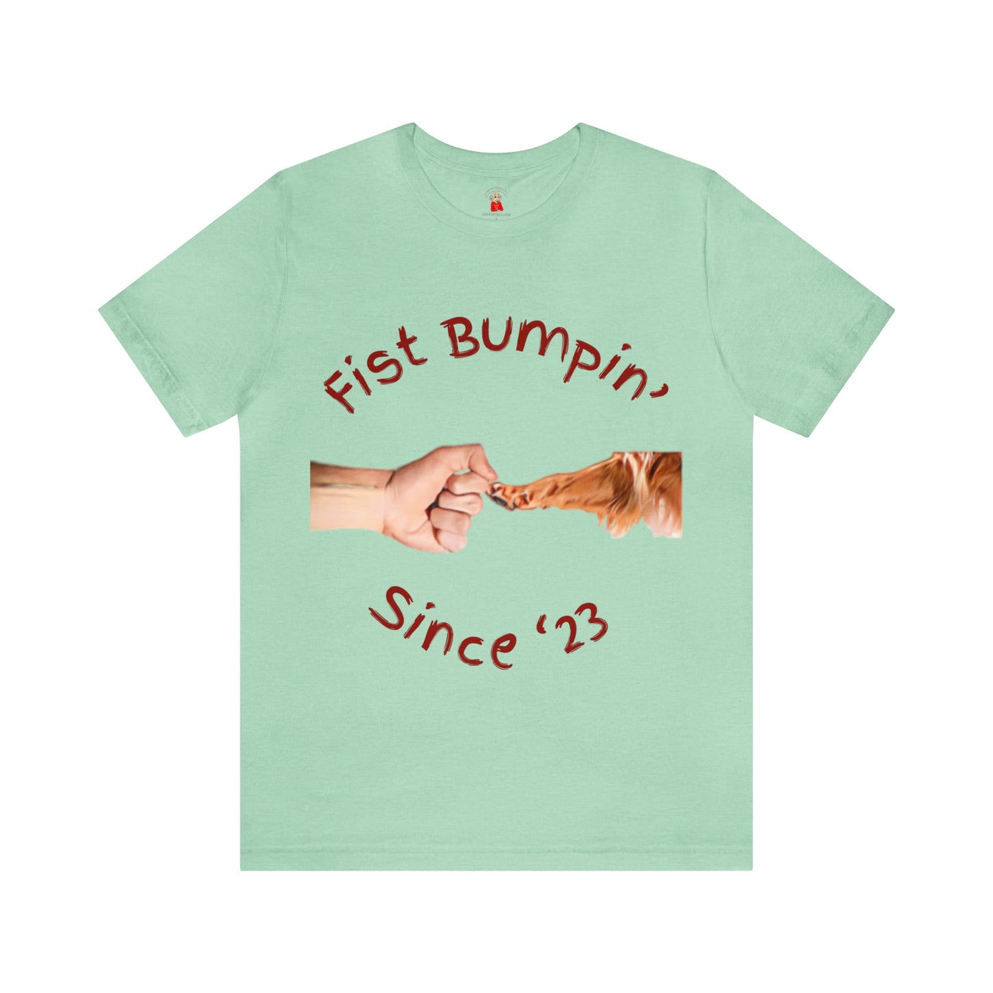 Fist Bumpin Since ‘23 Golden Retriever Paw Unisex Jersey Short Sleeve Tee