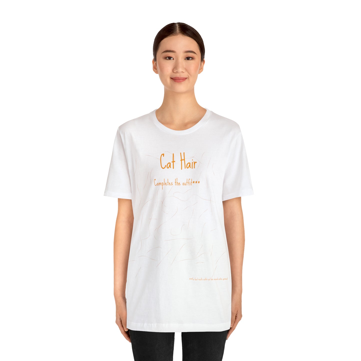 Gold Cat Hair Completes The Outfit Unisex Jersey Short Sleeve Tee