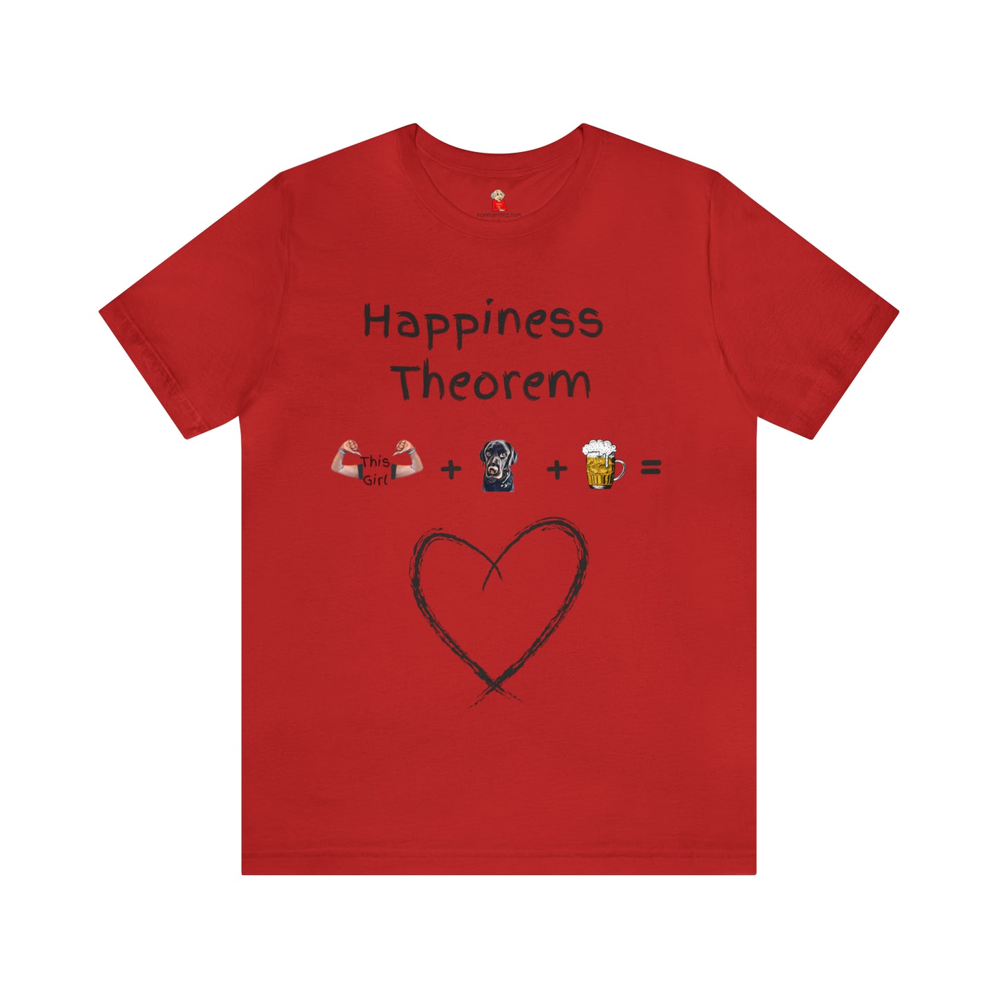 This Girl + Labrador + Beer = Happiness Unisex Jersey Tee