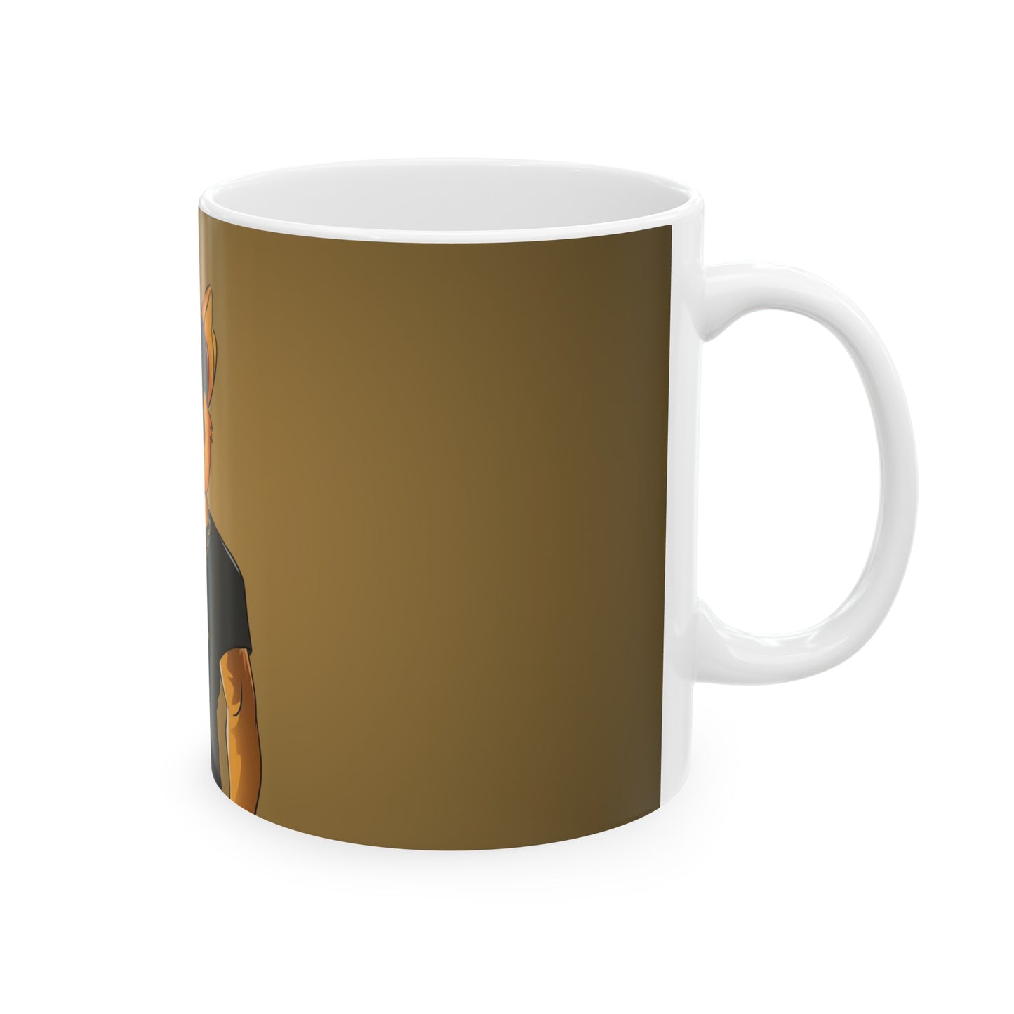 'Jackal Gold Kick" Ceramic Mug, 11oz
