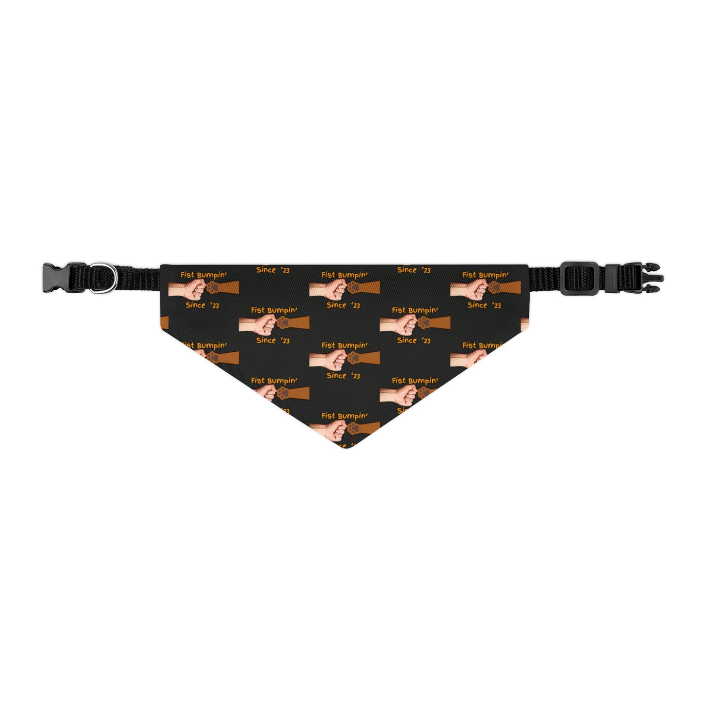 Cavalier Brown Paw Fist Bumpin’ Since ‘23 Black Pet Bandana Collar