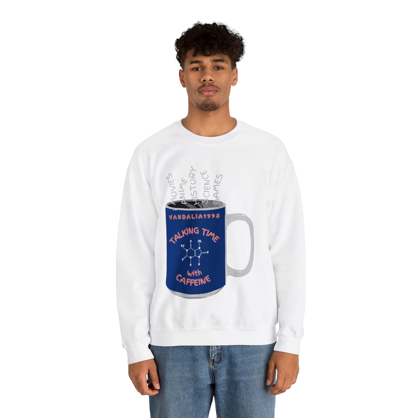 Talking Time With Caffeine Unisex Heavy Blend™ Crewneck Sweatshirt