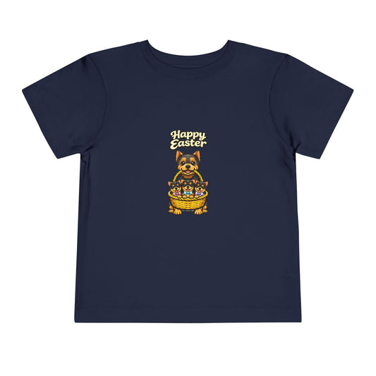 Yorkshire Terrier Family Happy Easter -- Toddler Dog Lover Tee