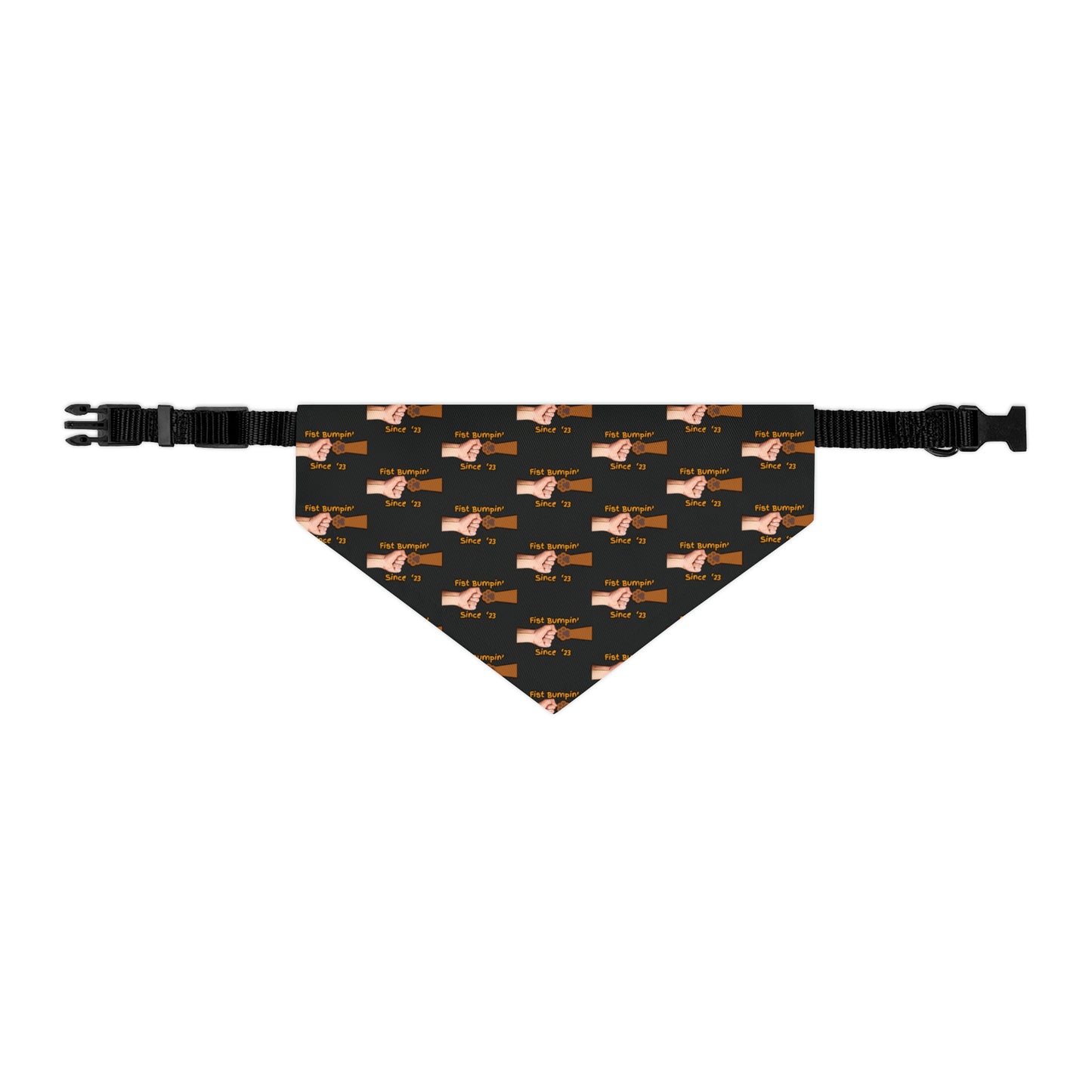 Cavalier Brown Paw Fist Bumpin’ Since ‘23 Black Pet Bandana Collar