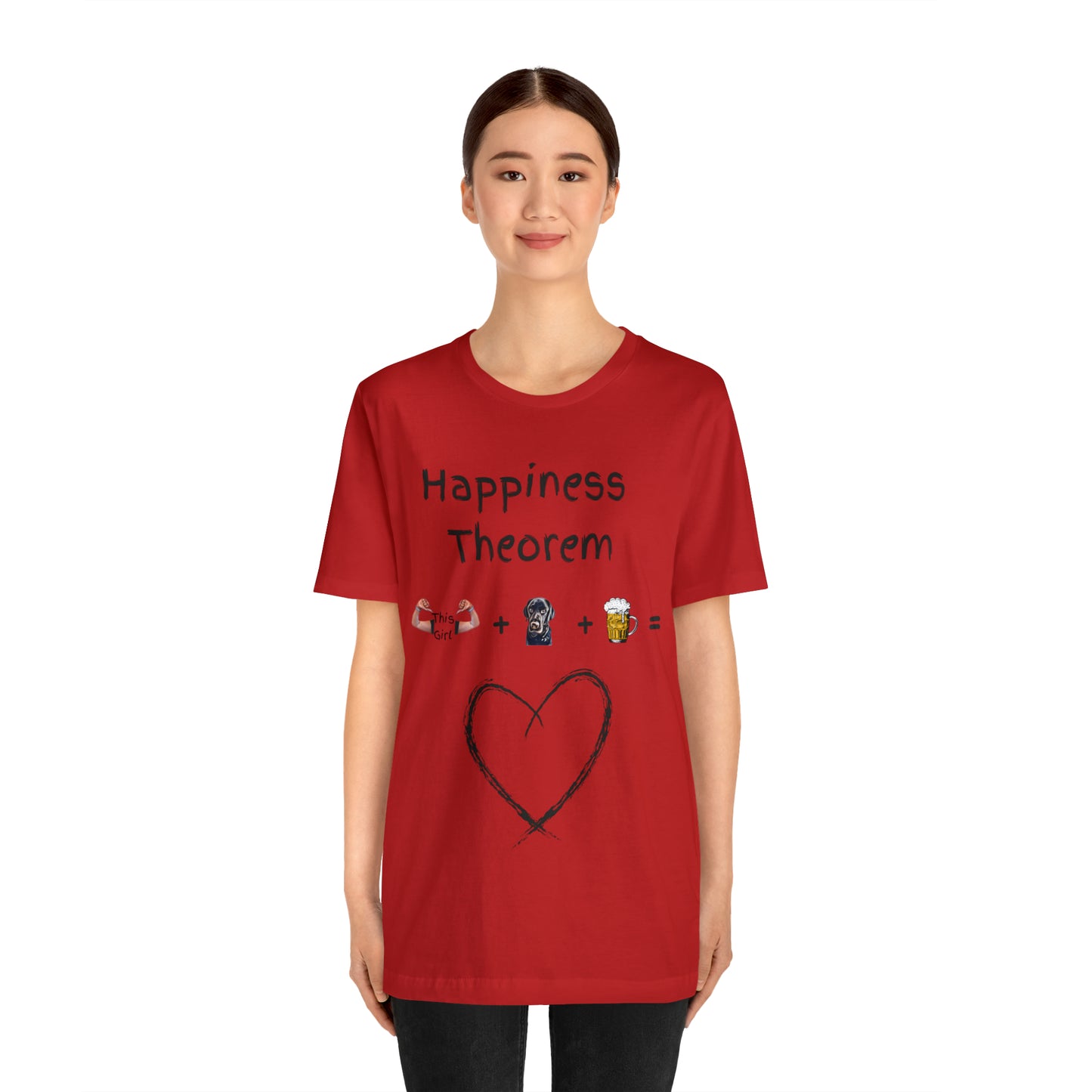 This Girl + Labrador + Beer = Happiness Unisex Jersey Tee