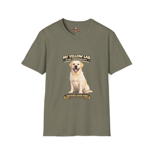 My Yellow Lab is My Personality – Certified Good Vibes – Personalized Dog Breed Shirt