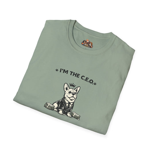 I'm The C.E.O. -- Black And White Minimalist Family Collection For Adult Dog Lovers