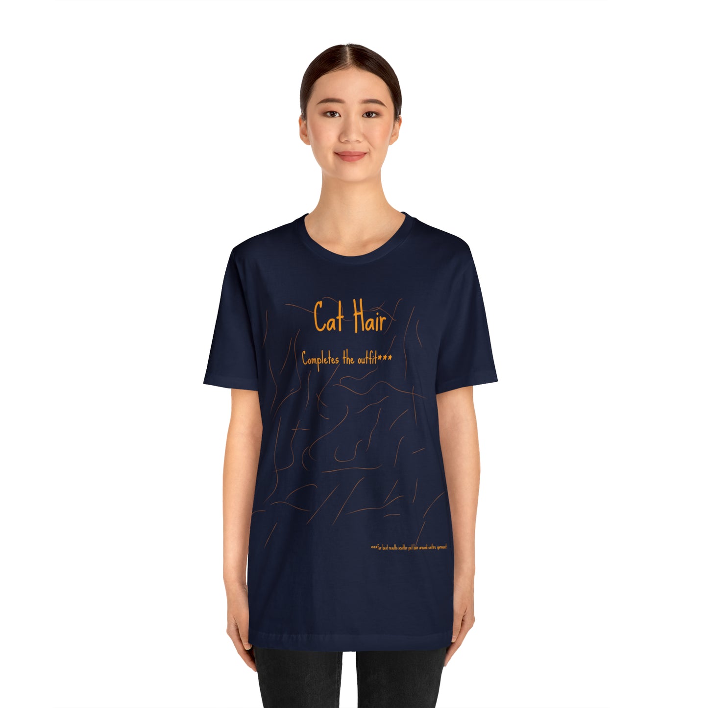 Gold Cat Hair Completes The Outfit Unisex Jersey Short Sleeve Tee