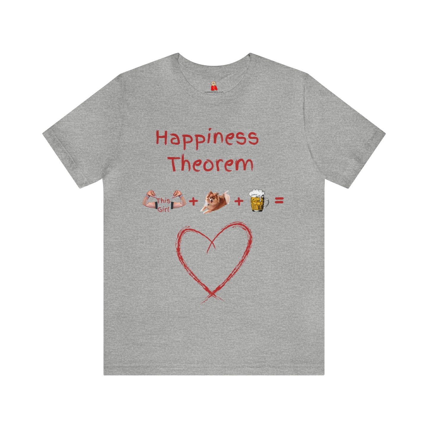 This Girl + Pomeranian + Beer = Happiness Unisex Jersey Tee