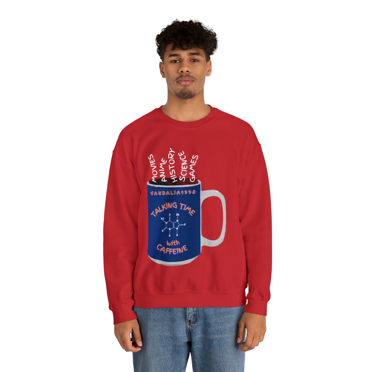 Talking Time With Caffeine Unisex Heavy Blend™ Crewneck Sweatshirt