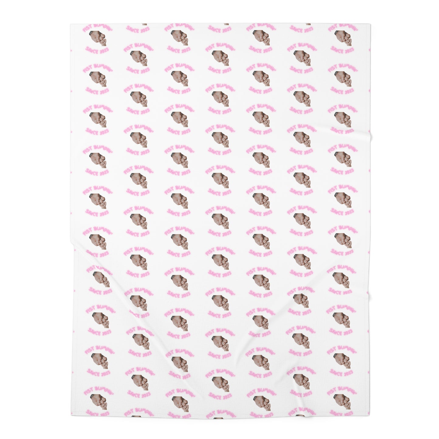 Baby Girl Pink Fist Bumpin’ Since 2023 Baby Swaddle Blanket