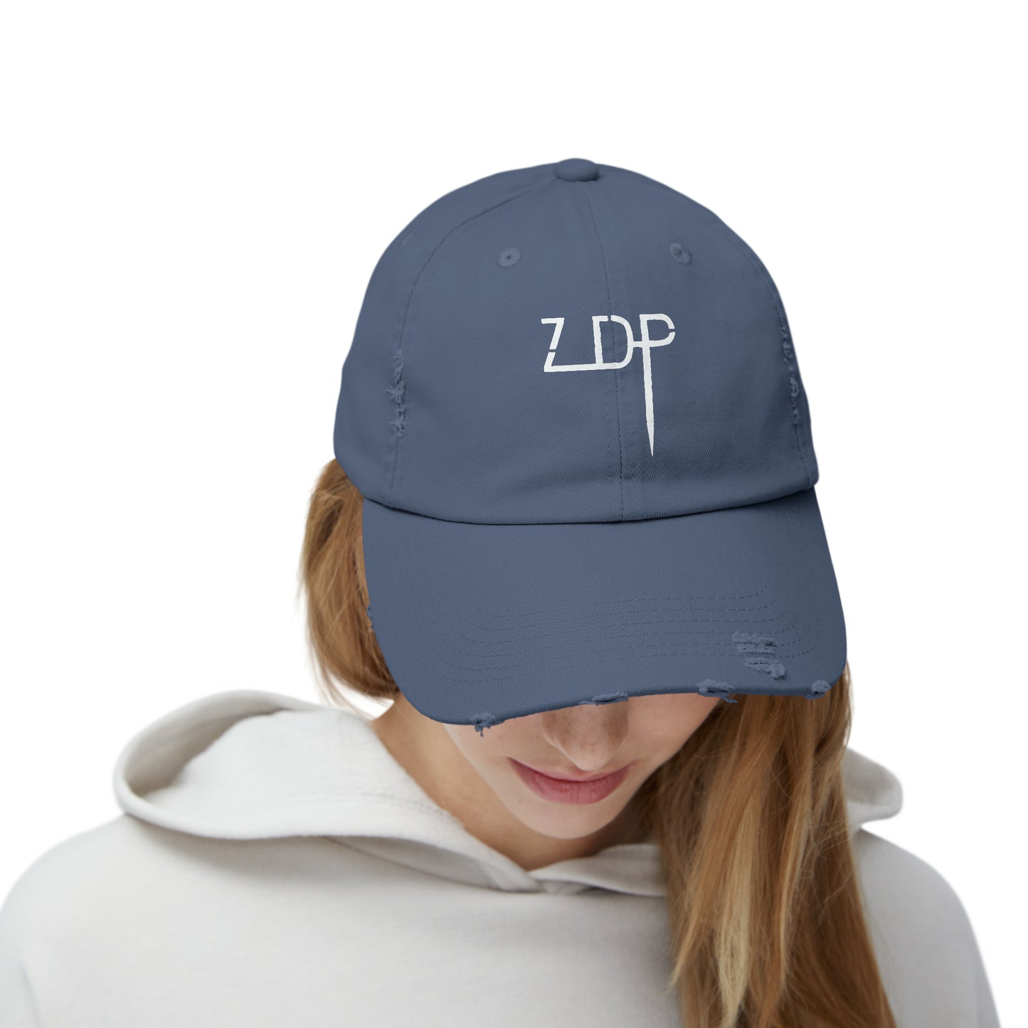 Zach D Productions ZDP Logo Unisex Distressed Cap