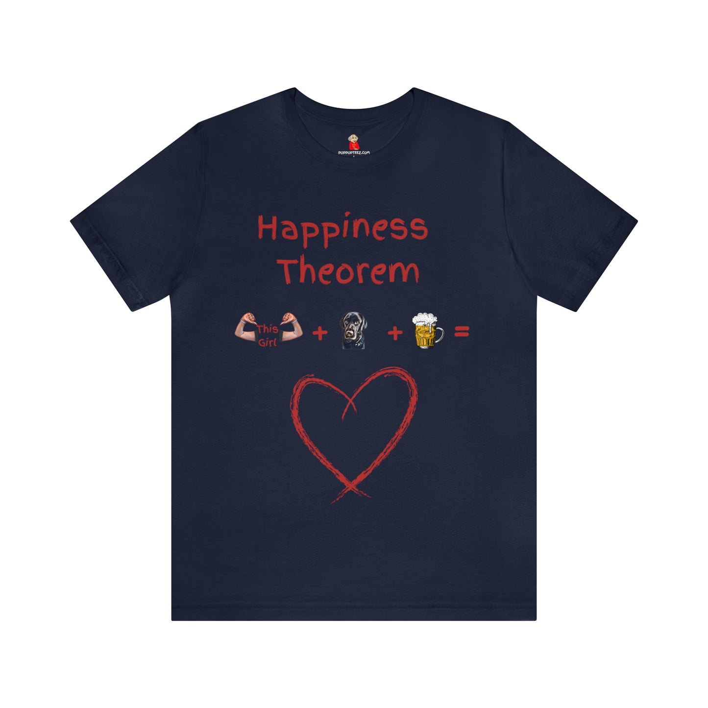 This Girl + Labrador + Beer = Happiness Unisex Jersey Tee