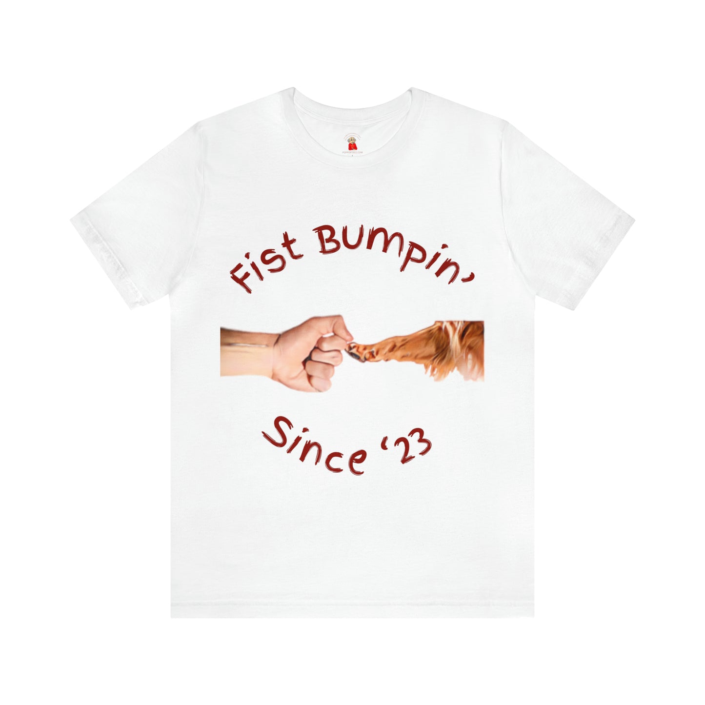 Fist Bumpin Since ‘23 Golden Retriever Paw Unisex Jersey Short Sleeve Tee