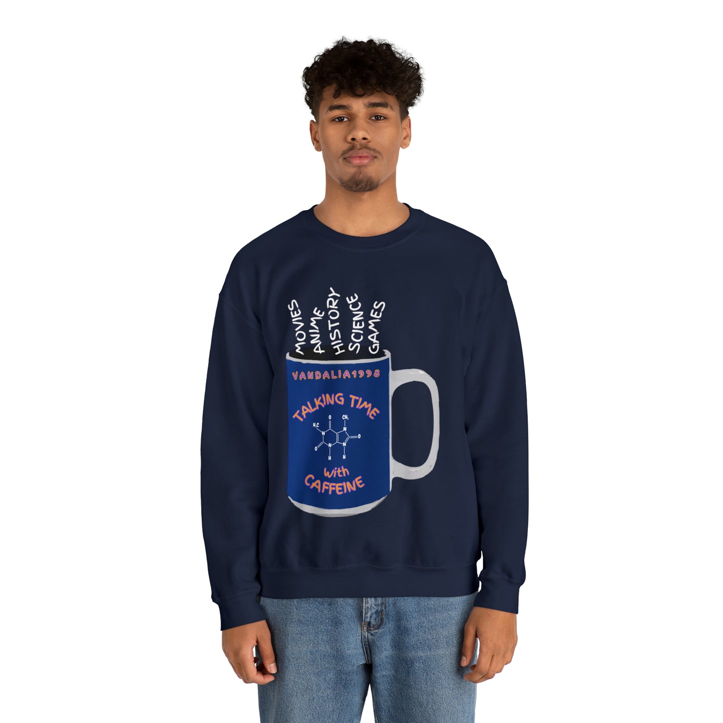 Talking Time With Caffeine Unisex Heavy Blend™ Crewneck Sweatshirt