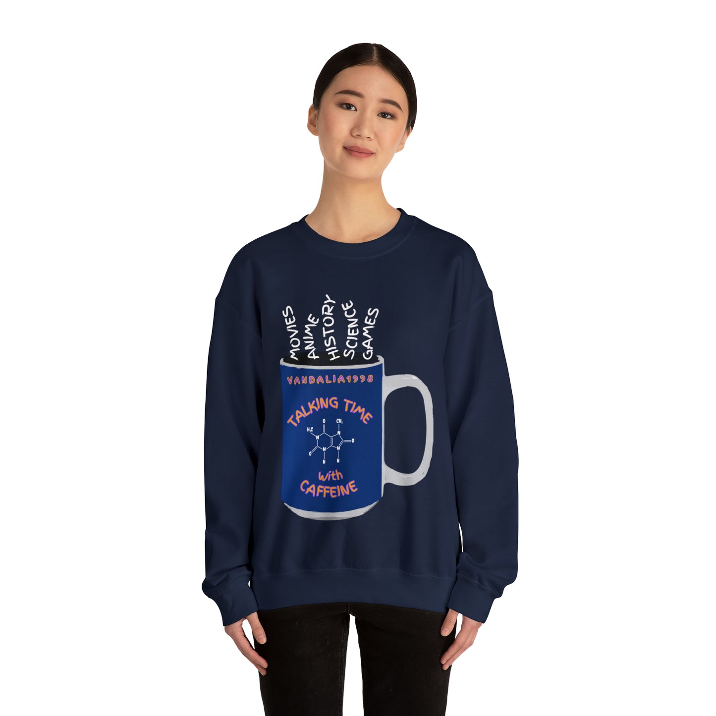 Talking Time With Caffeine Unisex Heavy Blend™ Crewneck Sweatshirt