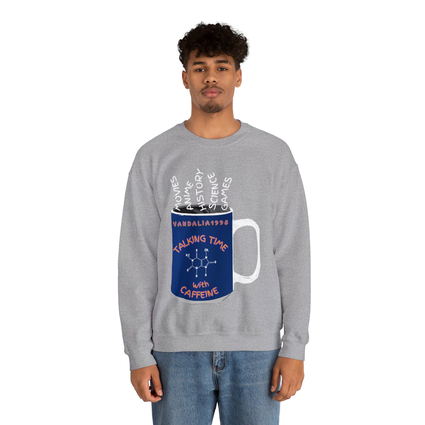 Talking Time With Caffeine Unisex Heavy Blend™ Crewneck Sweatshirt