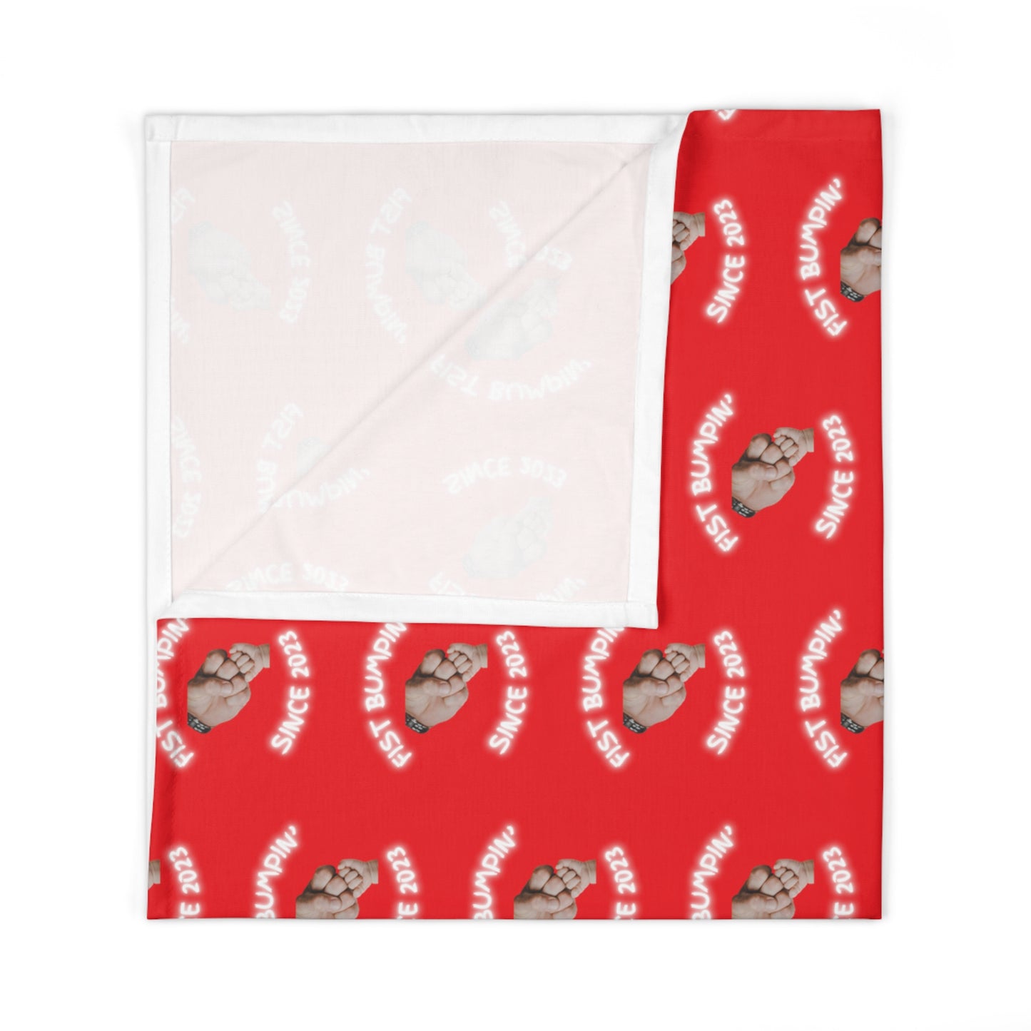 Kansas City White on Red Fist Bumpin’ Since 2023 Baby Swaddle Blanket