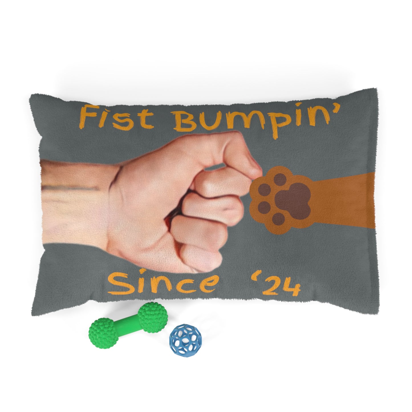 Blenheim Brown Paw Fist Bumpin’ Since ‘24 Dark Grey Pet Bed