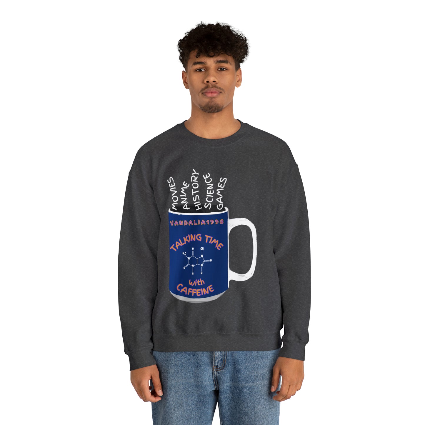 Talking Time With Caffeine Unisex Heavy Blend™ Crewneck Sweatshirt