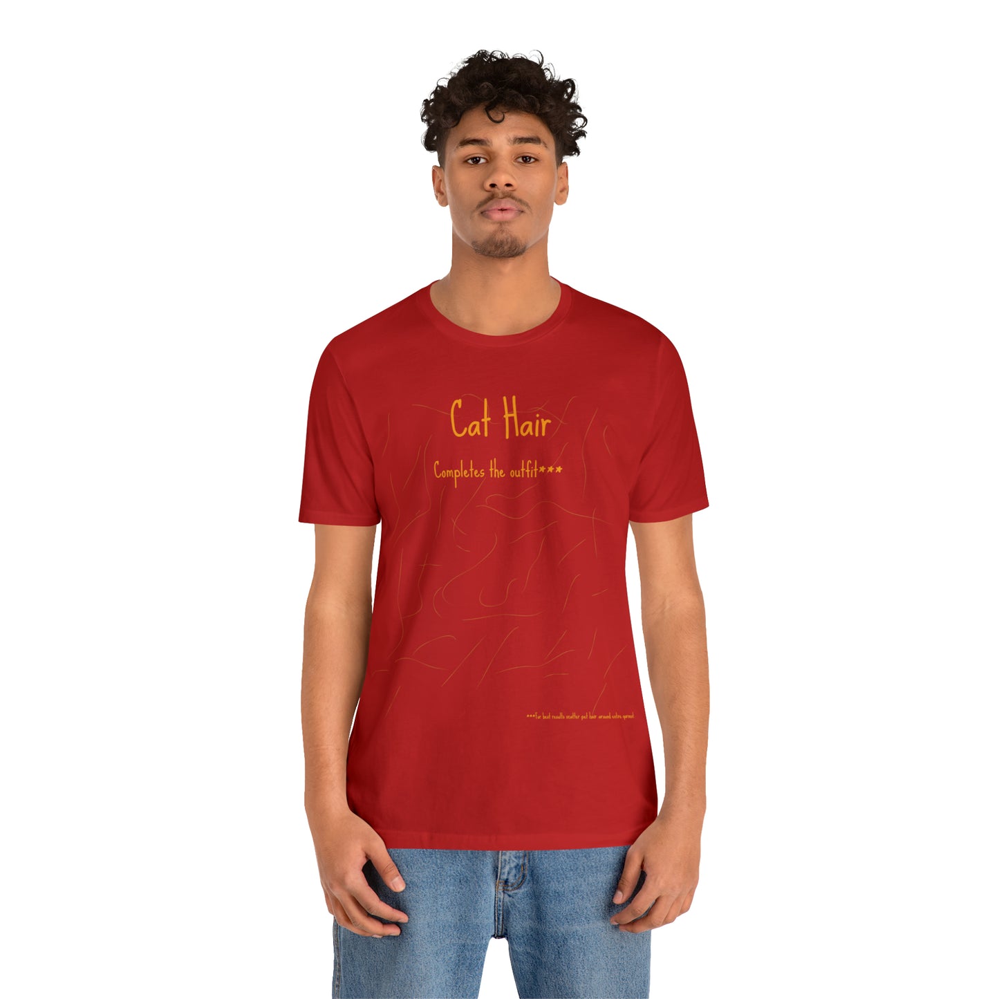 Gold Cat Hair Completes The Outfit Unisex Jersey Short Sleeve Tee