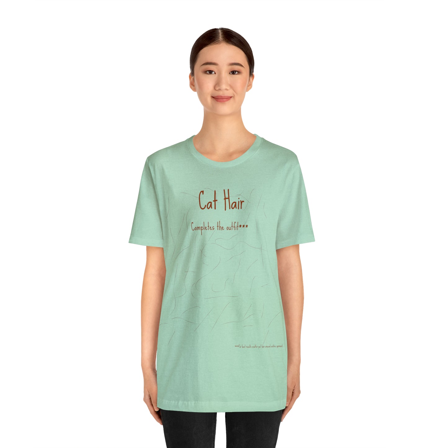 Rusty Cat Hair Completes The Outfit Unisex Jersey Short Sleeve Tee