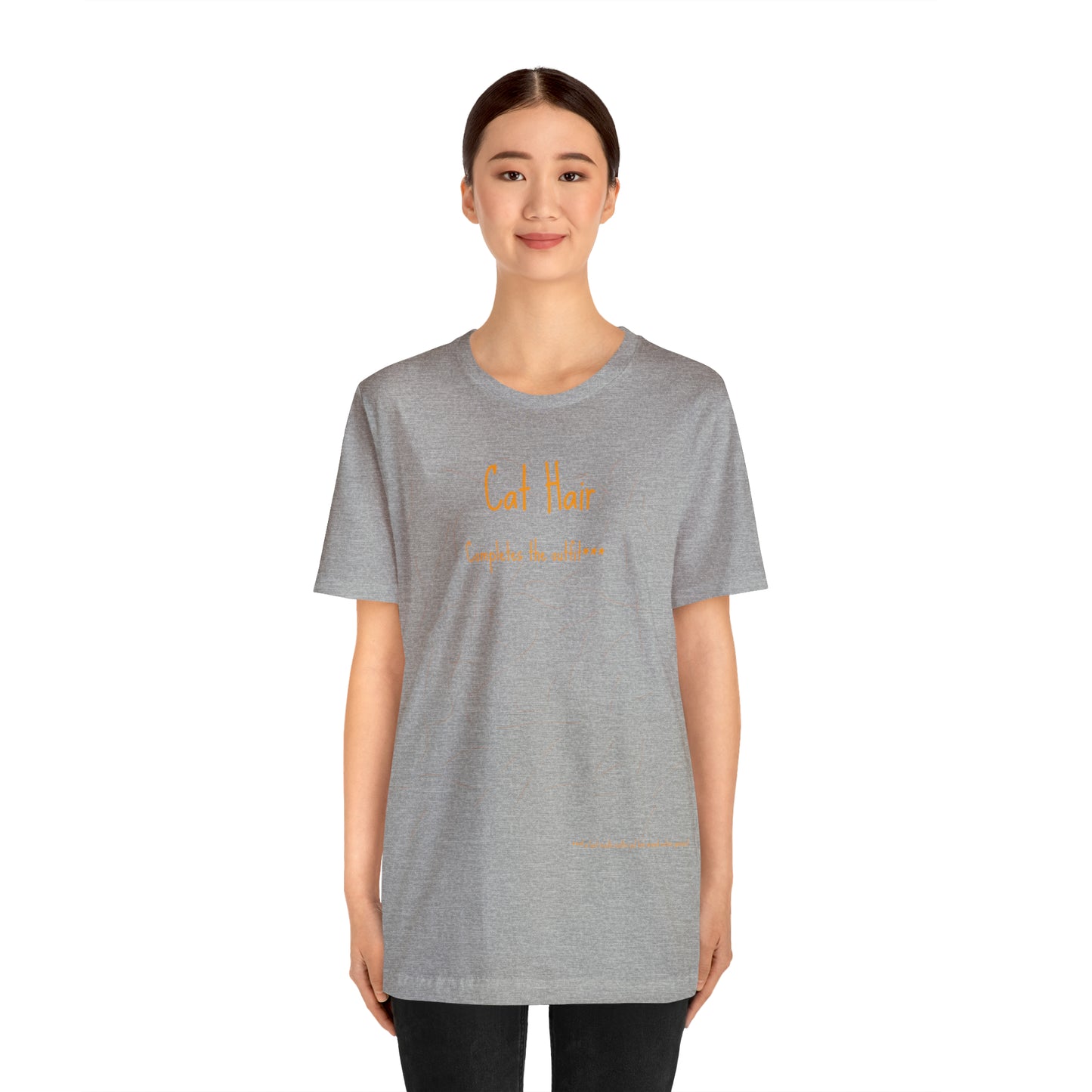 Gold Cat Hair Completes The Outfit Unisex Jersey Short Sleeve Tee