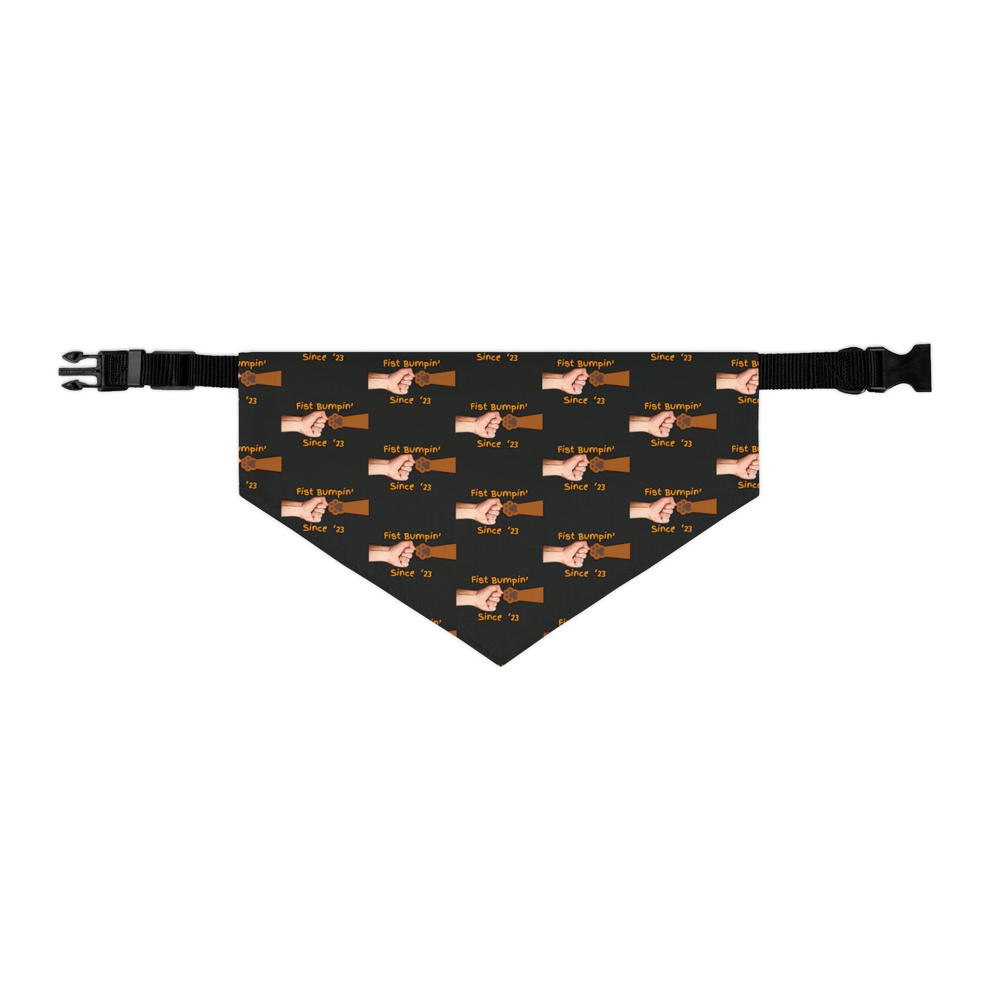 Cavalier Brown Paw Fist Bumpin’ Since ‘23 Black Pet Bandana Collar