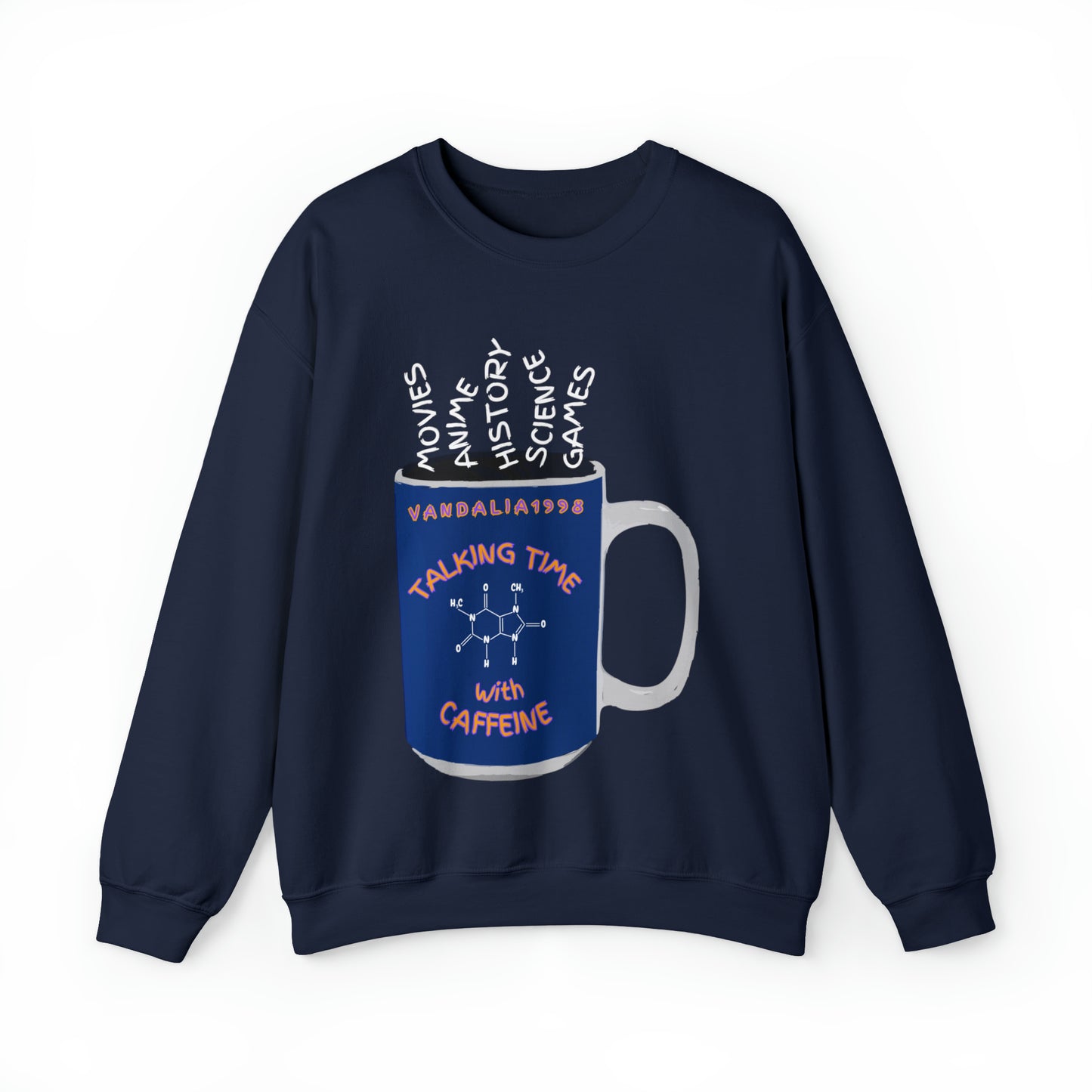 Talking Time With Caffeine Unisex Heavy Blend™ Crewneck Sweatshirt