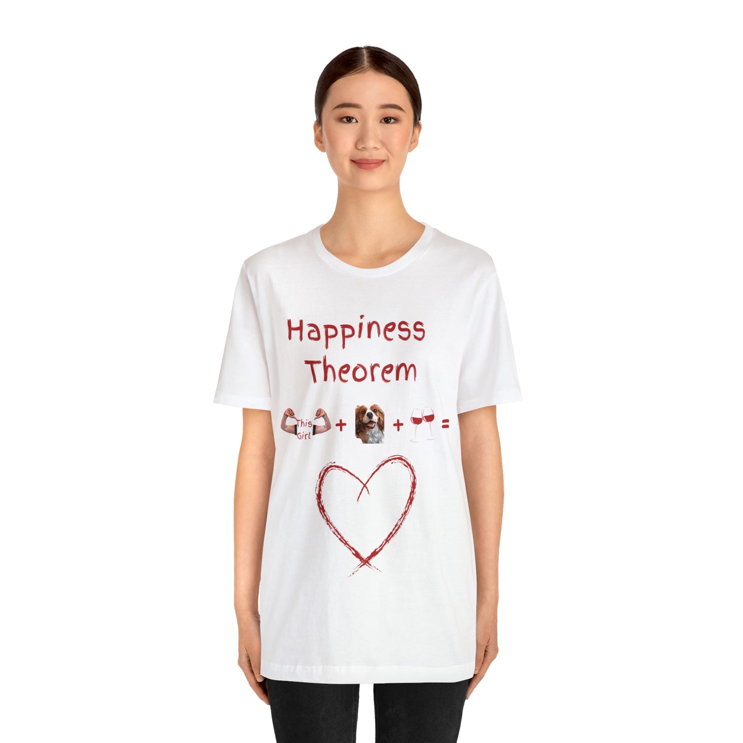 This Girl + Cavalier + Wine = Happiness Unisex Jersey Tee