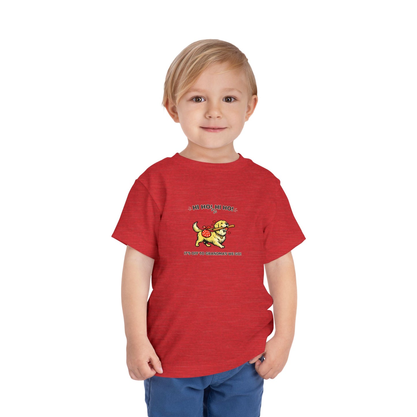 Hi Ho! Hi Ho! It's Off To Grandma's We Go -- Toddler Dog Lover Tee