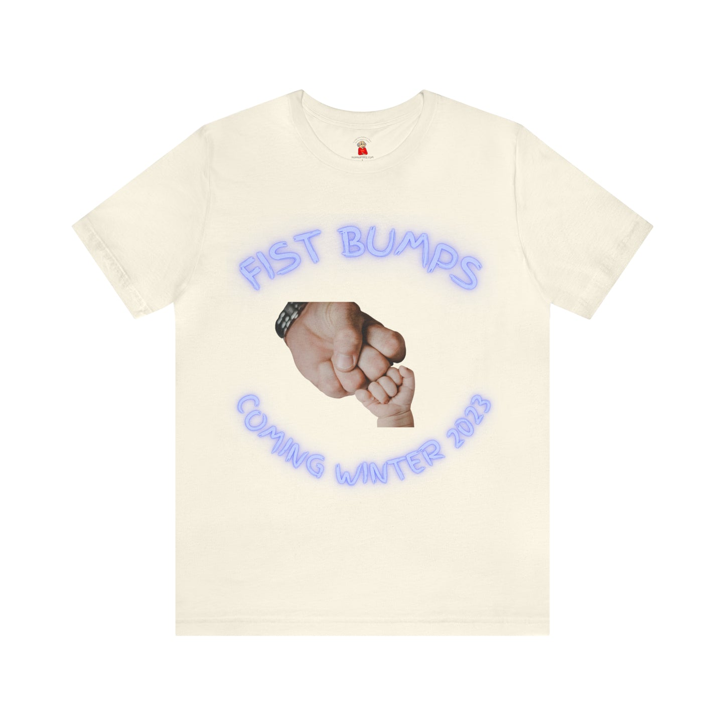Baby Boy Blue Fist Bumps Coming Winter 2023 Unisex Jersey Short Sleeve Tee