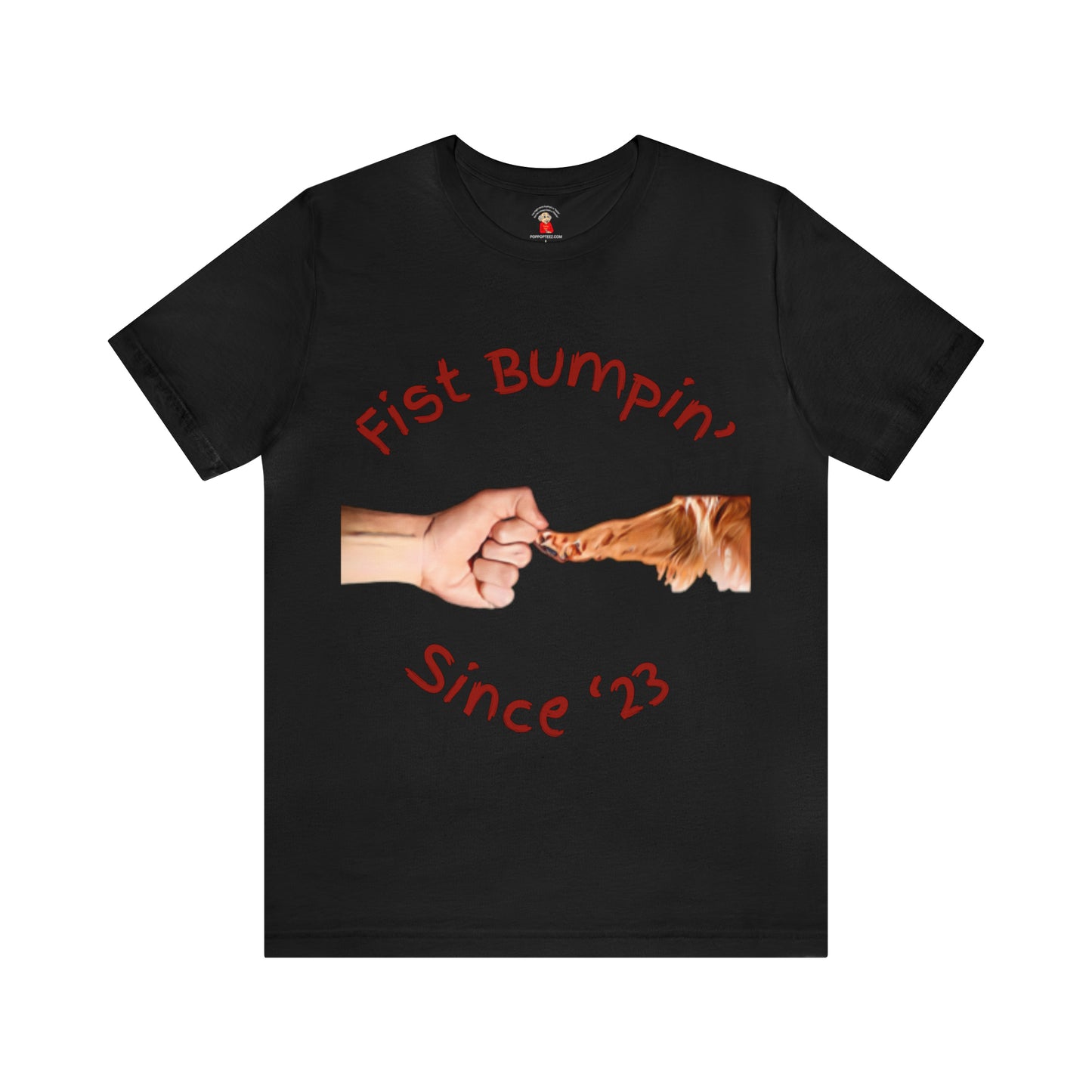 Fist Bumpin Since ‘23 Golden Retriever Paw Unisex Jersey Short Sleeve Tee