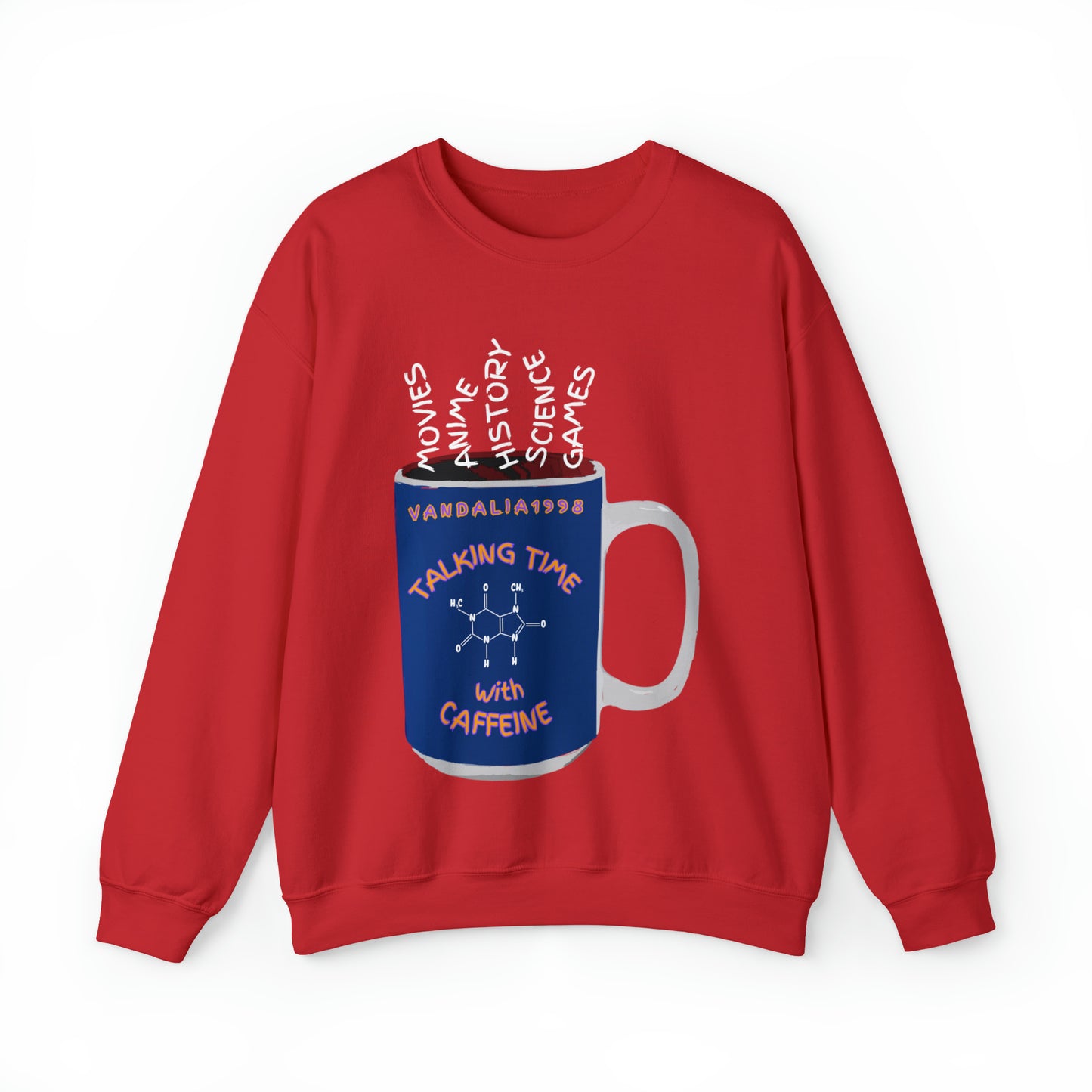 Talking Time With Caffeine Unisex Heavy Blend™ Crewneck Sweatshirt