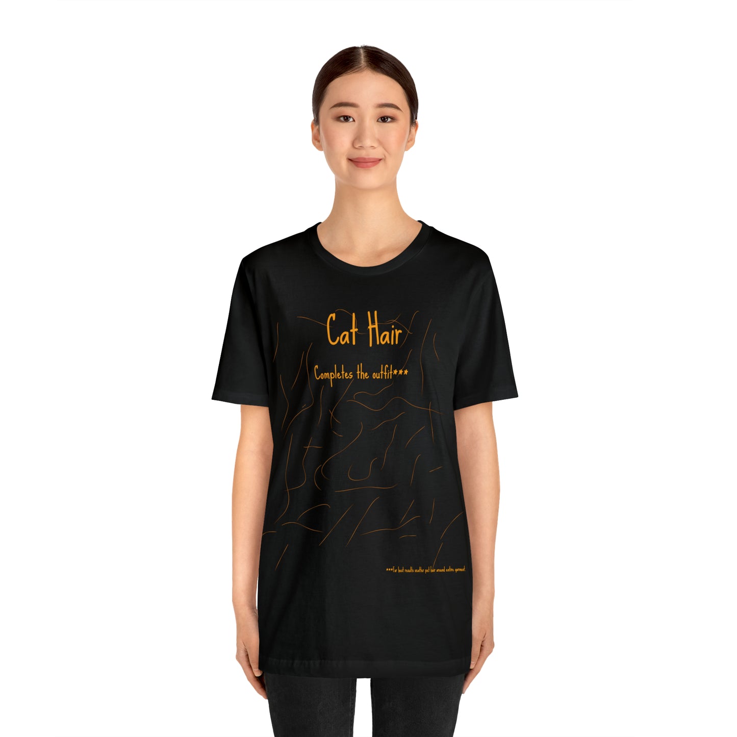 Gold Cat Hair Completes The Outfit Unisex Jersey Short Sleeve Tee