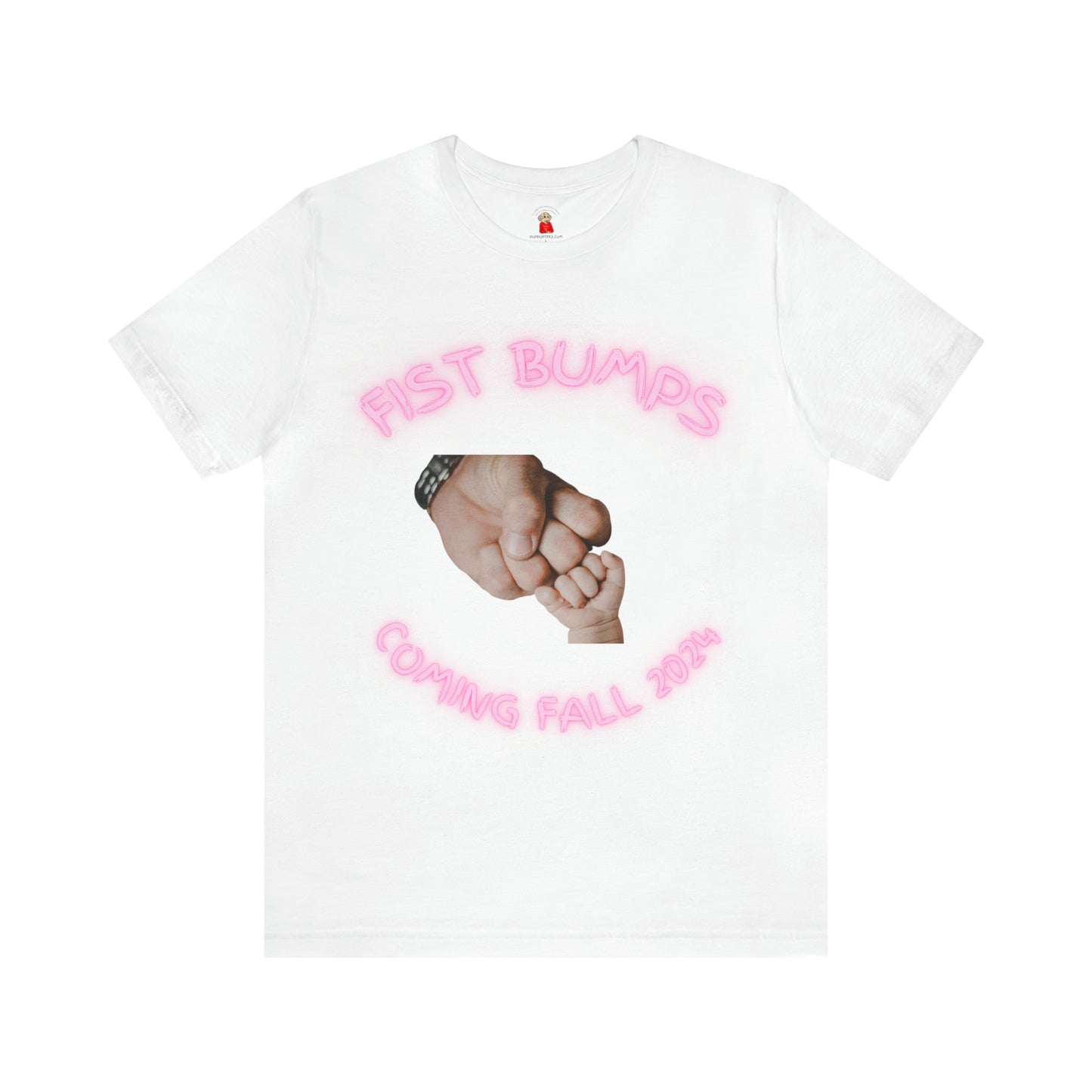 Baby Girl Pink Fist Bumps Coming Fall 2024 Unisex Jersey Short Sleeve
