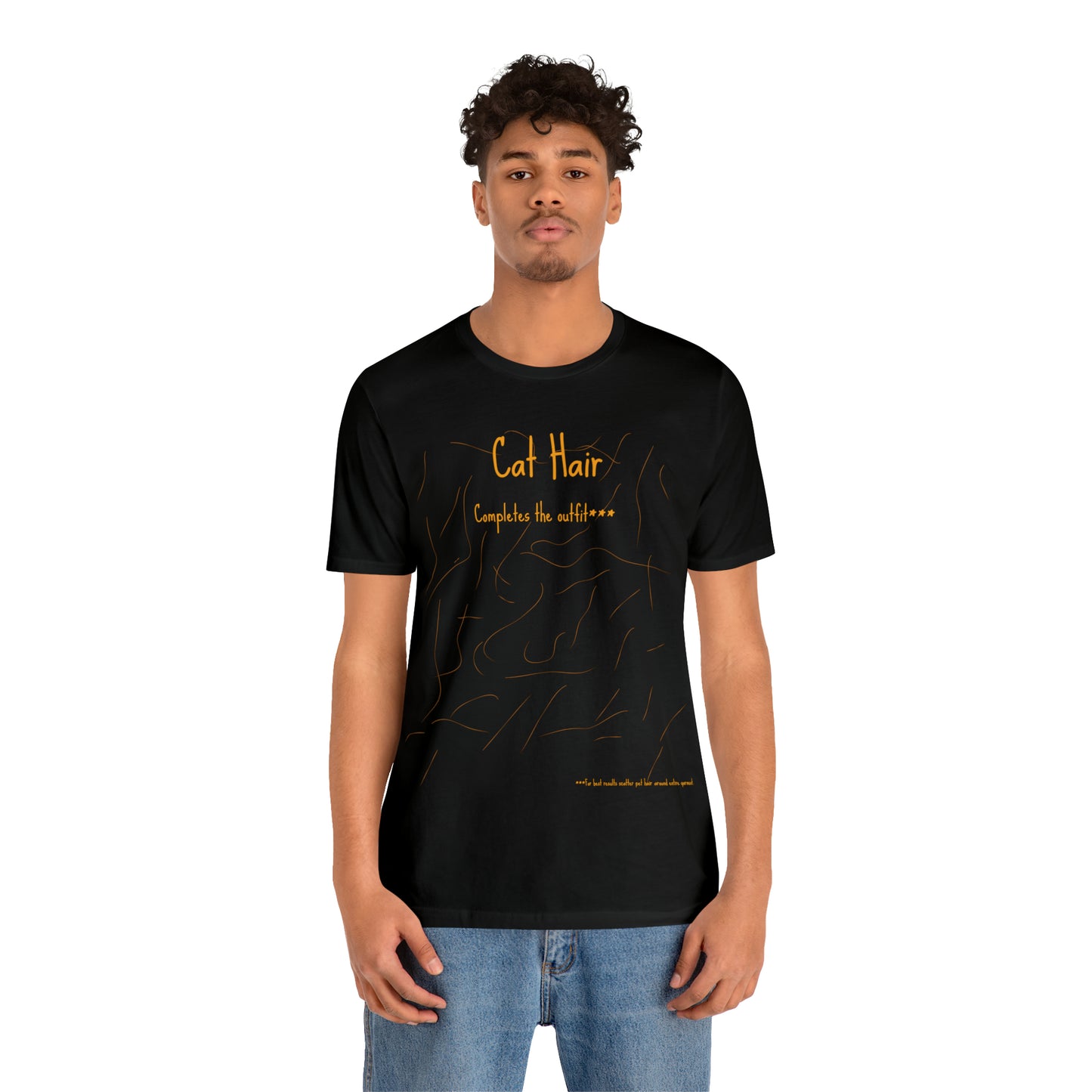 Gold Cat Hair Completes The Outfit Unisex Jersey Short Sleeve Tee