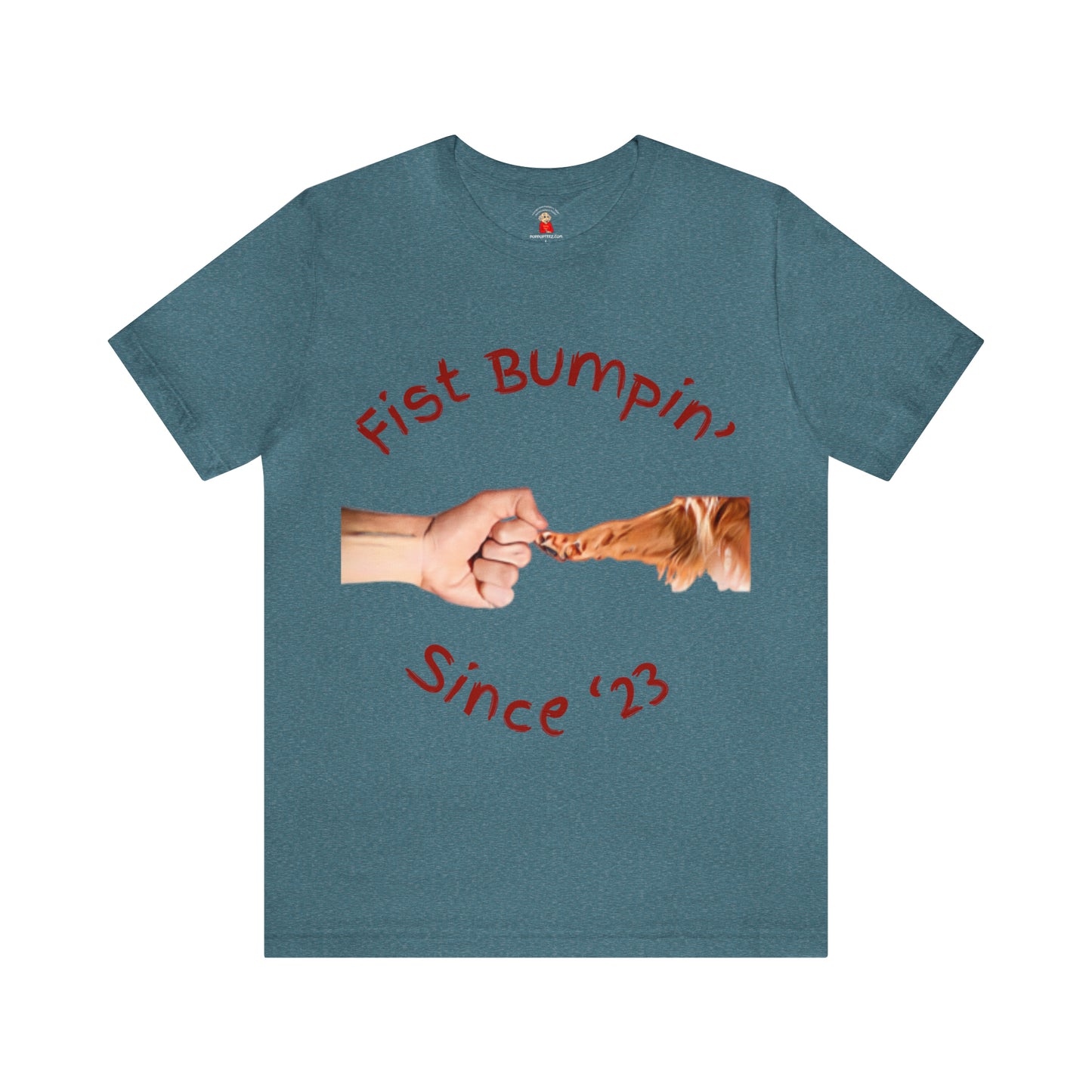 Fist Bumpin Since ‘23 Golden Retriever Paw Unisex Jersey Short Sleeve Tee